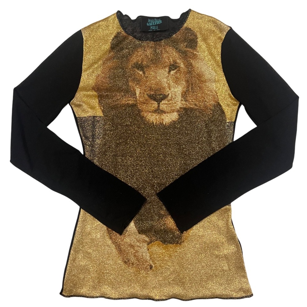 Vintage Jean Paul Gaultier Maille Lion Mesh Long Sleeve Top